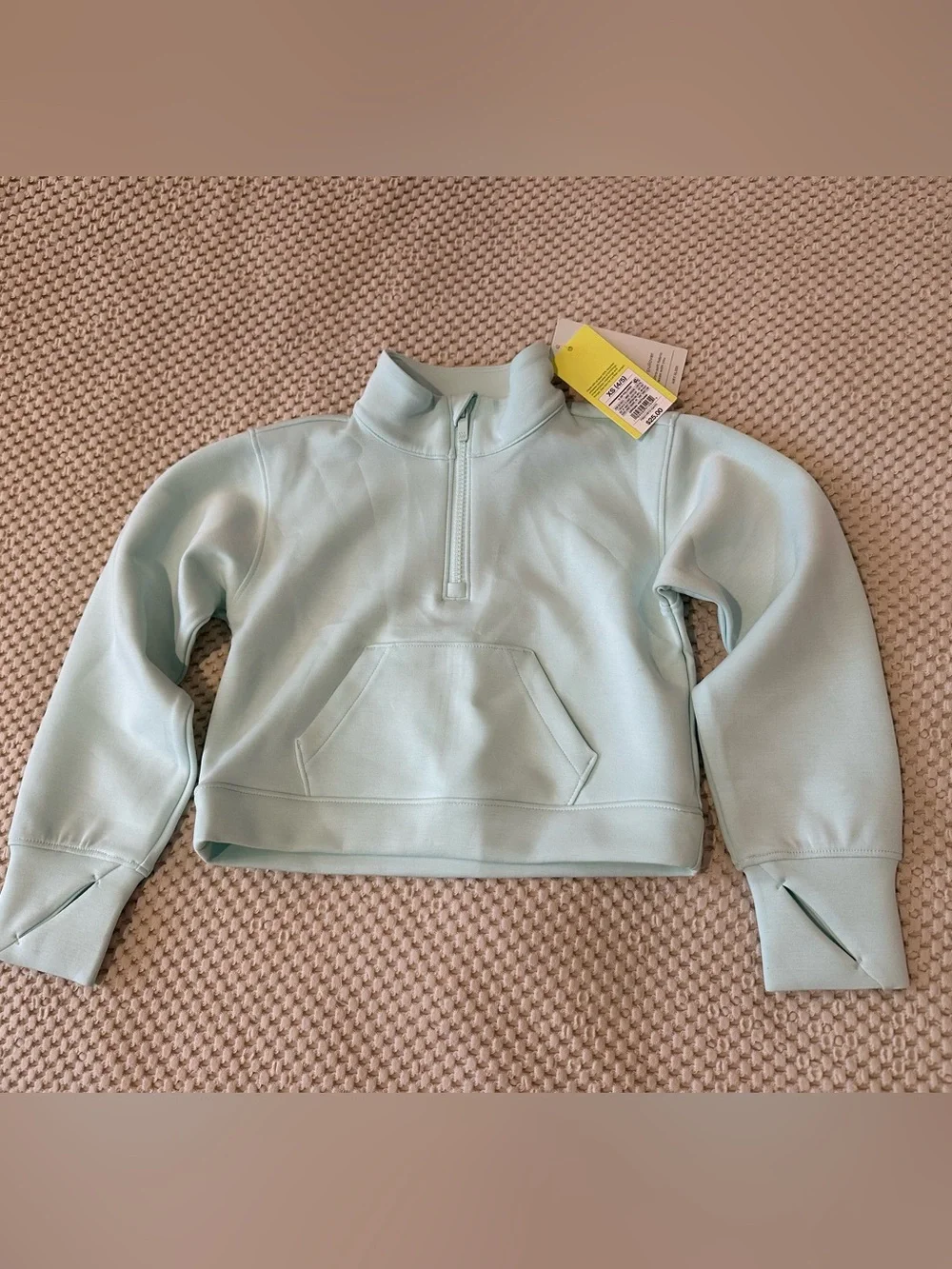 All in Motion Girls Light Mint Half-Zip Pullover Hoodie and Leggings